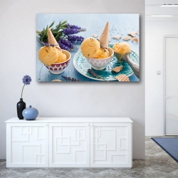 Манговое мороженое и цветы лаванды