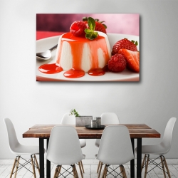 Панна котта с клубникой и малиной